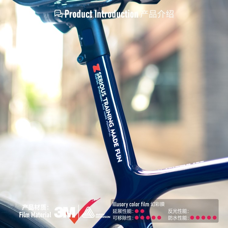 Cycling Zwift - 2 Adesivi per Bicicletta Zwift 