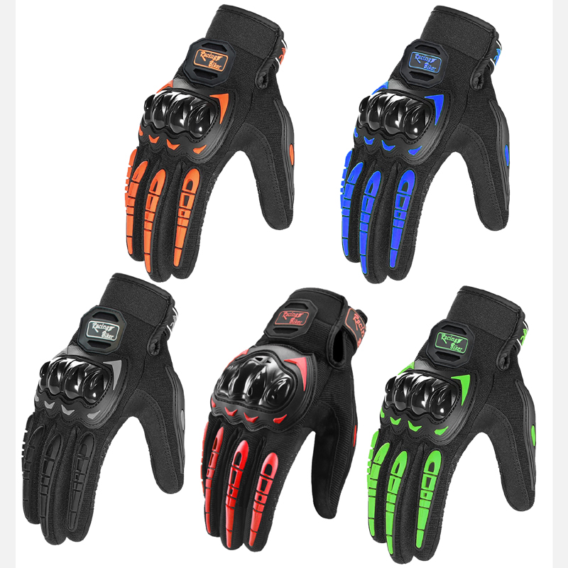 Cycling Gear Pas - Guanti da Moto Estivi Traspiranti Blu