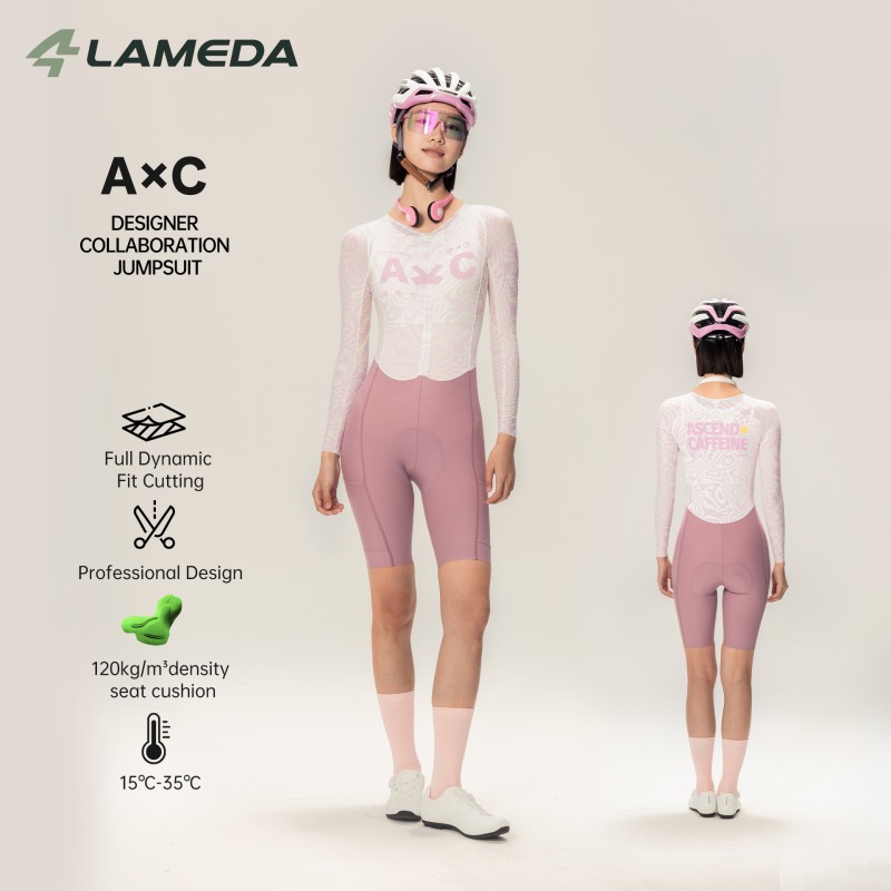 Cycling Gear Lycra - Tuta da Ciclismo LAMEDA per Donne,