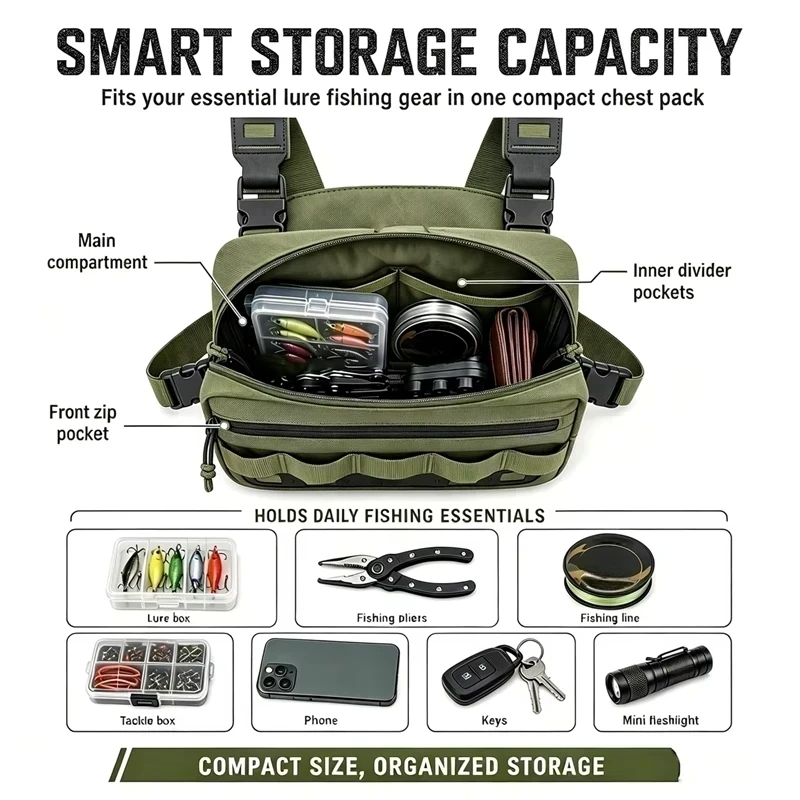 Cycling Gear Box - Borsa da pesca con tasca per